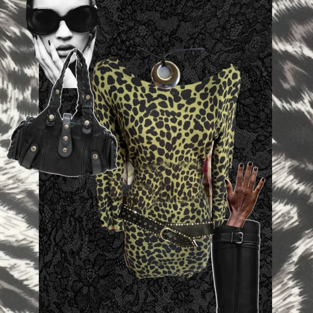 Green Animal Print Dress